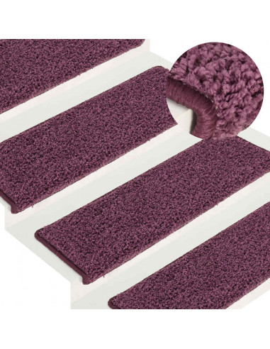 Tappetini per Scale 30 pz 65x21x4 cm Viola Scuro