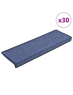 Tappetini per Scale 30 pz 65x25 cm Blu