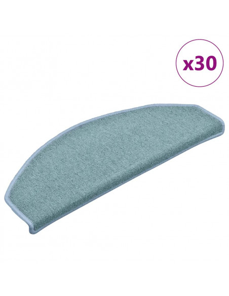 Tappetini per Scale 30 pz Blu 65x24x4 cm