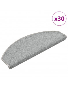 Tappetini per Scale 30 pz Grigio Chiaro 65x24x4 cm