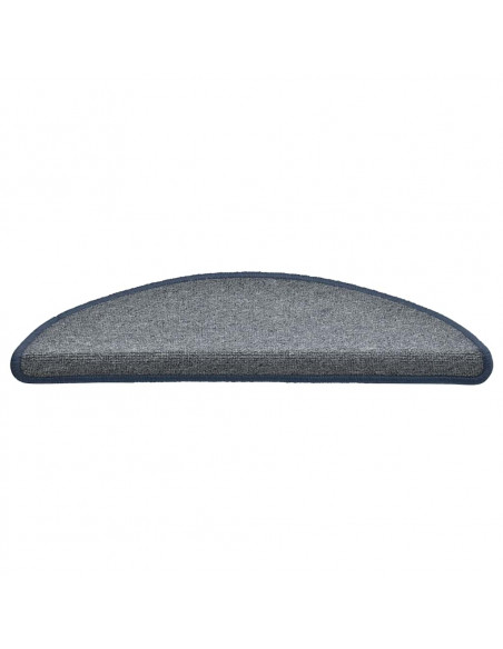 Tappetini per Scale 30 pz Grigio Chiaro e Blu 56x17x3 cm