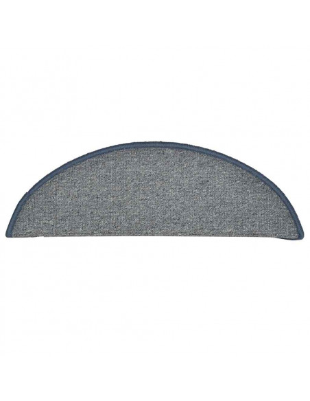 Tappetini per Scale 30 pz Grigio Chiaro e Blu 56x17x3 cm