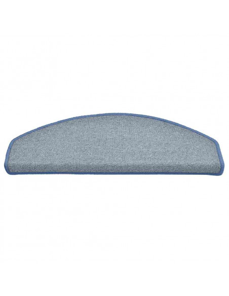 Tappetini per Scale 30 pz Grigio Chiaro e Blu 65x24x4 cm