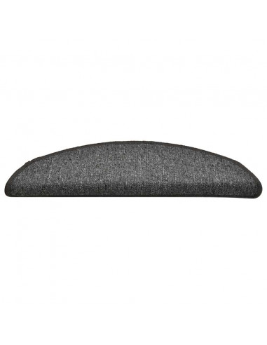 Tappetini per Scale 30 pz Grigio Scuro 56x17x3 cm