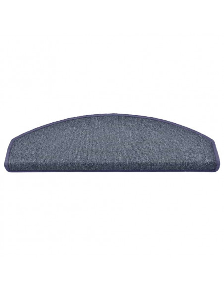 Tappetini per Scale 30 pz Grigio Scuro e Blu 65x24x4 cm