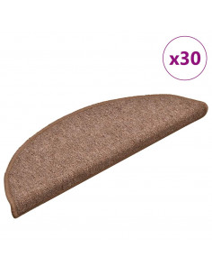 Tappetini per Scale 30 pz Marroni 56x17x3 cm