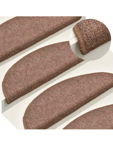 Tappetini per Scale 30 pz Marroni 56x17x3 cm