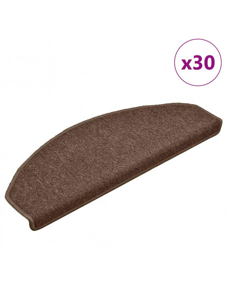 Tappetini per Scale 30 pz Marroni 65x24x4 cm