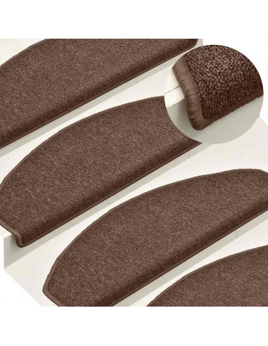 Tappetini per Scale 30 pz Marroni 65x24x4 cm