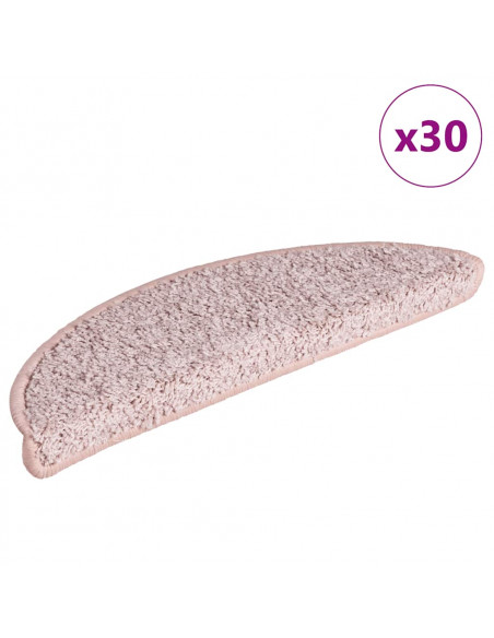Tappetini per Scale 30 pz Rosa Chiaro 56x17x3 cm
