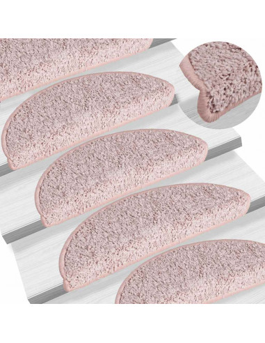 Tappetini per Scale 30 pz Rosa Chiaro 56x17x3 cm