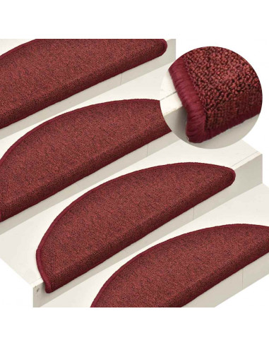 Tappetini per Scale 30 pz Rossi 56x17x3 cm