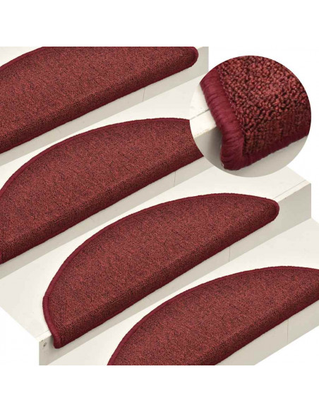 Tappetini per Scale 30 pz Rossi 56x17x3 cm