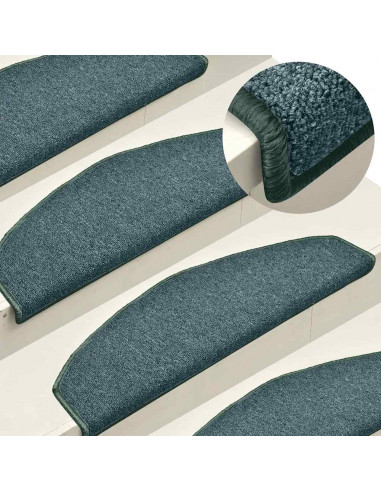 Tappetini per Scale 30 pz Verde Scuro 65x24x4 cm