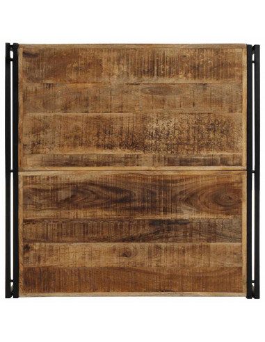 Tavolino 100x100x35 cm in Legno Massello di Mango Grezzo