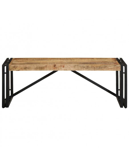 Tavolino 100x50x35 cm in Legno Massello di Mango Grezzo