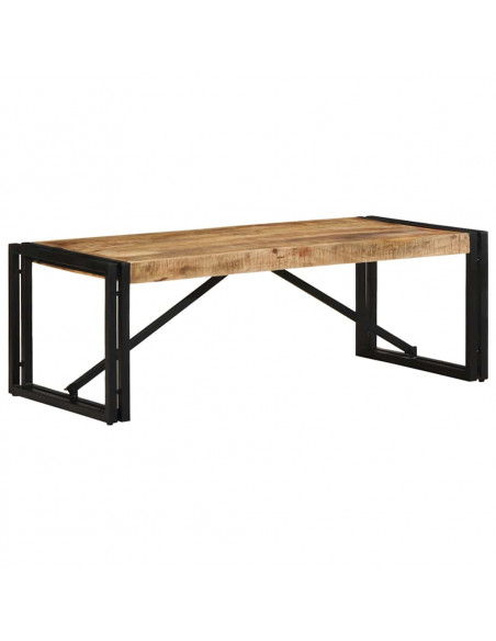 Tavolino 100x50x35 cm in Legno Massello di Mango Grezzo