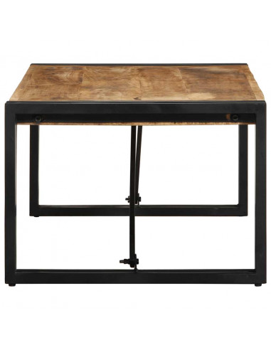 Tavolino 100x50x35 cm in Legno Massello di Mango Grezzo