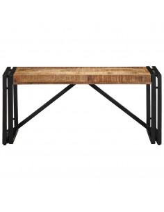 Tavolino 80x40x35 cm in Legno Massello di Mango Grezzo 2