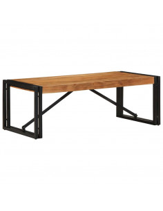 Tavolino da Salotto 100x50x35 cm in Legno Massello di Acacia