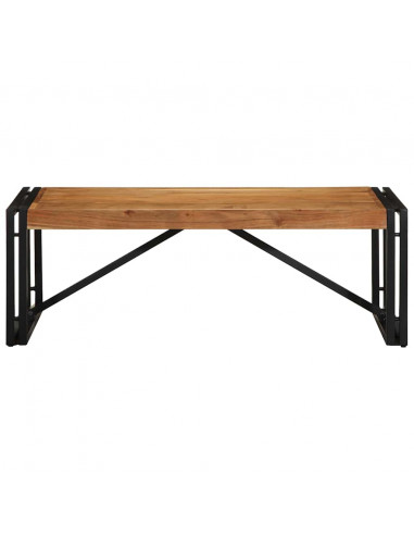 Tavolino da Salotto 100x50x35 cm in Legno Massello di Acacia