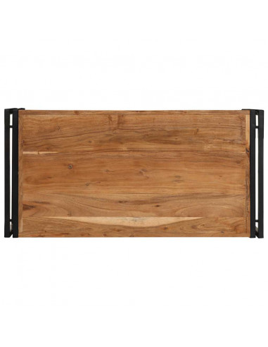 Tavolino da Salotto 100x50x35 cm in Legno Massello di Acacia