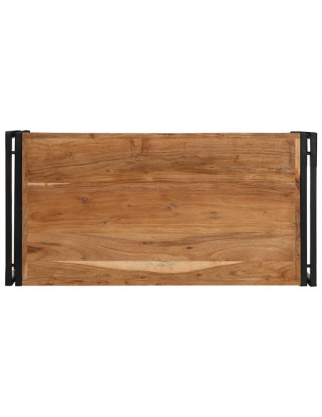 Tavolino da Salotto 100x50x35 cm in Legno Massello di Acacia