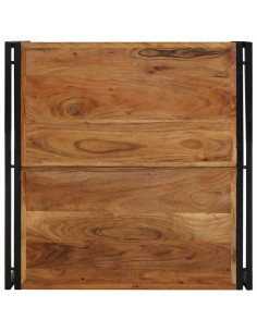 Tavolino Salotto 80x80x35 cm Legno Massello di Acacia