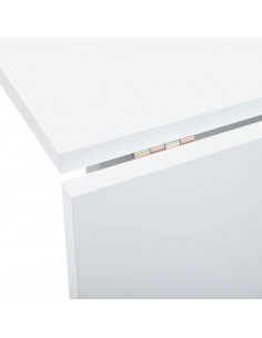 Tavolo da Pranzo Bianco in Legno Massello di Hevea