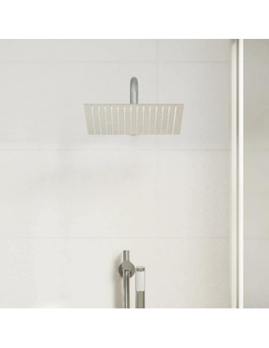 Testa Doccia a Pioggia in Acciaio Inox 304 25x25 cm Quadrata