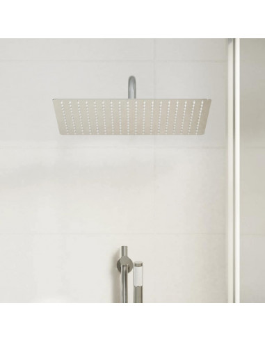 Testa Doccia a Pioggia Acciaio Inox 304 40x30 cm Rettangolare