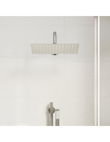 Testa Doccia a Pioggia Acciaio Inox 304 30x20 cm Rettangolare
