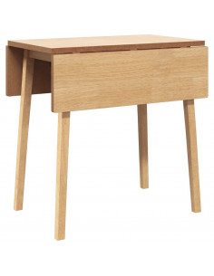 Tavolo da Pranzo Naturale in Legno Massello di Hevea 2