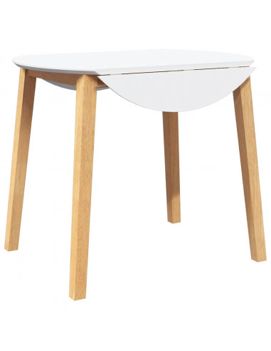 Tavolo da Pranzo Naturale in Legno Massello di Hevea