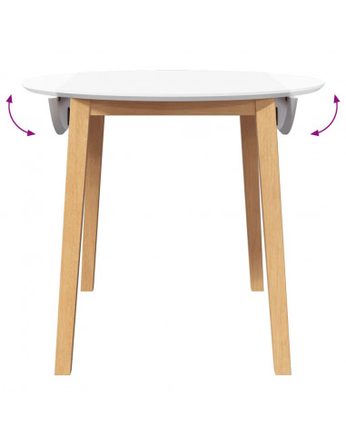 Tavolo da Pranzo Naturale in Legno Massello di Hevea