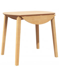 Tavolo da Pranzo Naturale in Legno Massello di Hevea 2