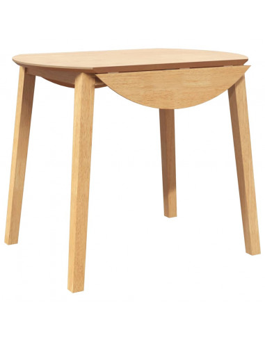 Tavolo da Pranzo Naturale in Legno Massello di Hevea