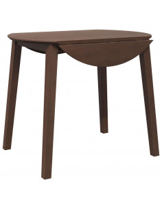 Tavolo da Pranzo Marrone in Legno Massello di Hevea 2