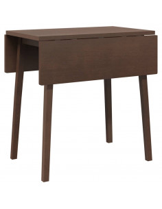 Tavolo da Pranzo Marrone in Legno Massello di Hevea 2