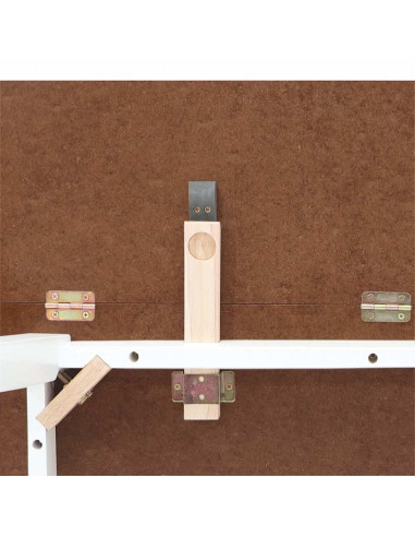 Tavolo da Pranzo Bianco in Legno Massello di Hevea