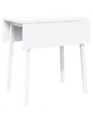 Tavolo da Pranzo Bianco in Legno Massello di Hevea