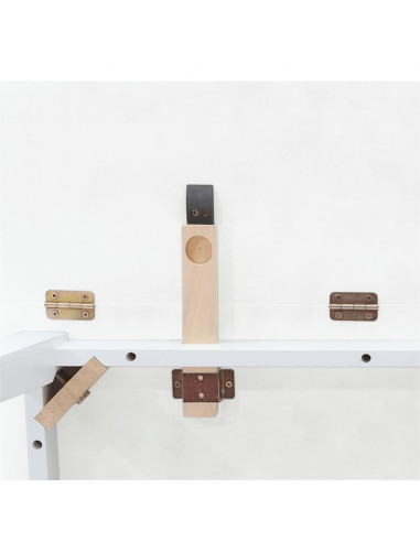 Tavolo da Pranzo Bianco in Legno Massello di Hevea