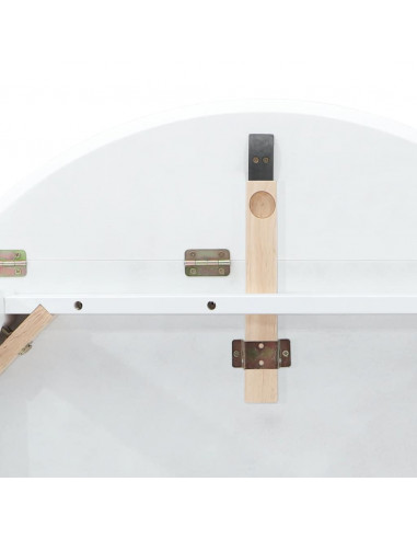 Tavolo da Pranzo Bianco in Legno Massello di Hevea