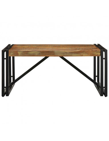 Tavolino Salotto Multicolore 80x80x35cm Legno Massello Recupero