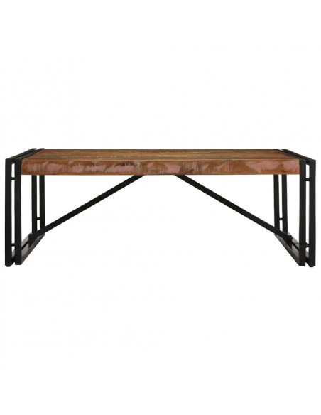 Tavolino Salotto Multicolore 100x100x35 cm Legno Recupero