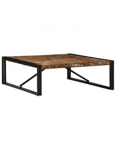 Tavolino Salotto Multicolore 100x100x35 cm Legno Recupero