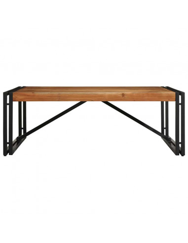 Tavolino Salotto 100x100x35 cm Legno Massello di Acacia