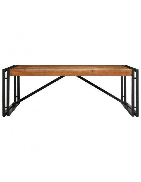 Tavolino Salotto 100x100x35 cm Legno Massello di Acacia