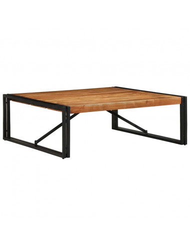 Tavolino Salotto 100x100x35 cm Legno Massello di Acacia