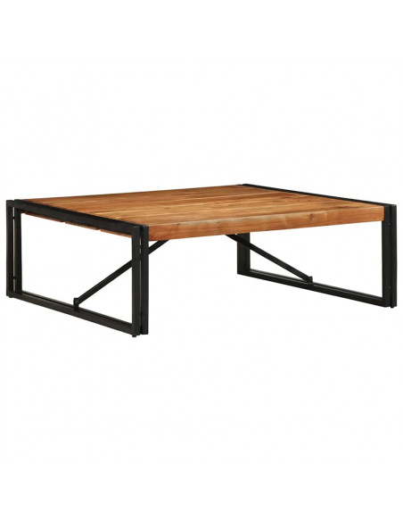 Tavolino Salotto 100x100x35 cm Legno Massello di Acacia